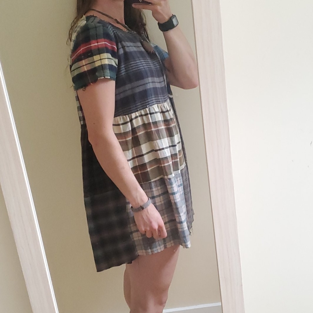 Quilted Flannel Patch Dress. Fall/Winter. - image 2